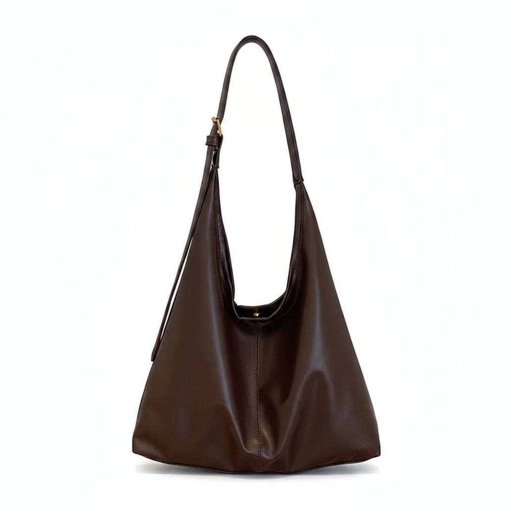 Retro Bucket Tote Bag – Vintage Underarm Shoulder Bag for Women | Black, Green & Dark Brown
