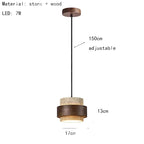 Travertine Cave Stone Pendant Chandelier in neutral light 4000k in an entryway