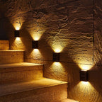 Solar Up & Down Outdoor Wall Lamp in warm white