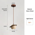 Wabi-Sabi Travertine Stone Pendant Light in neutral light 4000k in an entryway