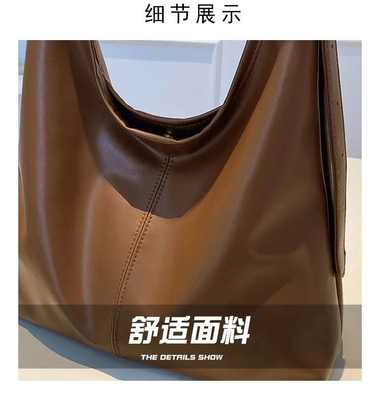 Women's Retro PU Tote Bag – Structured Hard Shell Shoulder Handbag