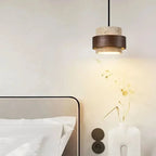 Travertine Cave Stone Pendant Chandelier in d-116-3 lights in an entryway