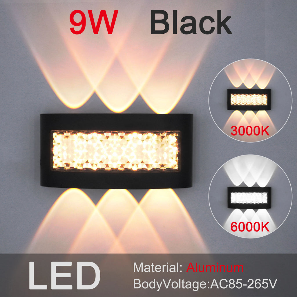 LED Aluminium Outdoor Wall Sconce in b-7w by an entryway