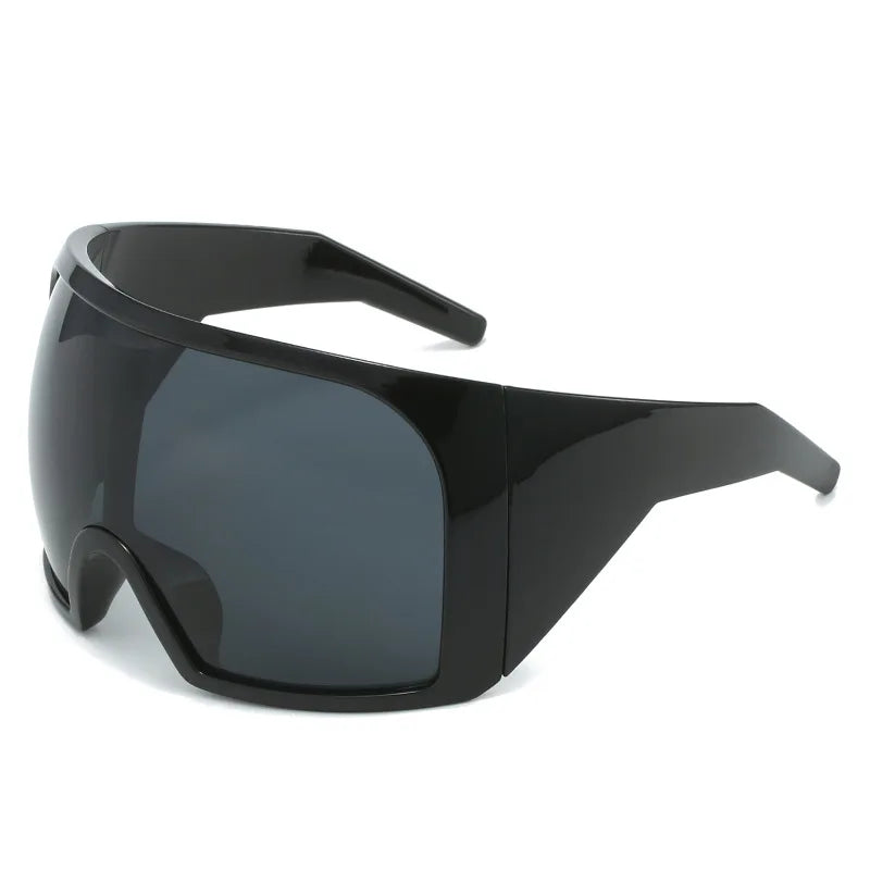 Futuristic Shield Sunglasses – Oversized UV400 Wrap Around Shades for Men & Women