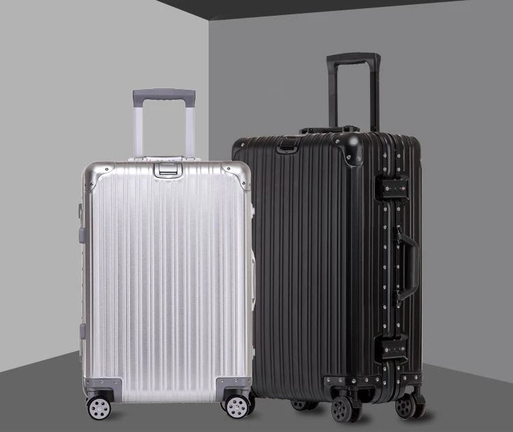 Aluminium Spinner Suitcase – 100% Aluminium-Magnesium Alloy Luggage with Password Lock