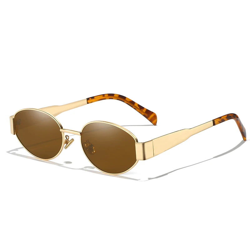 Oval Alloy Sunglasses – UV400 Trendy Eyewear for Women & Men