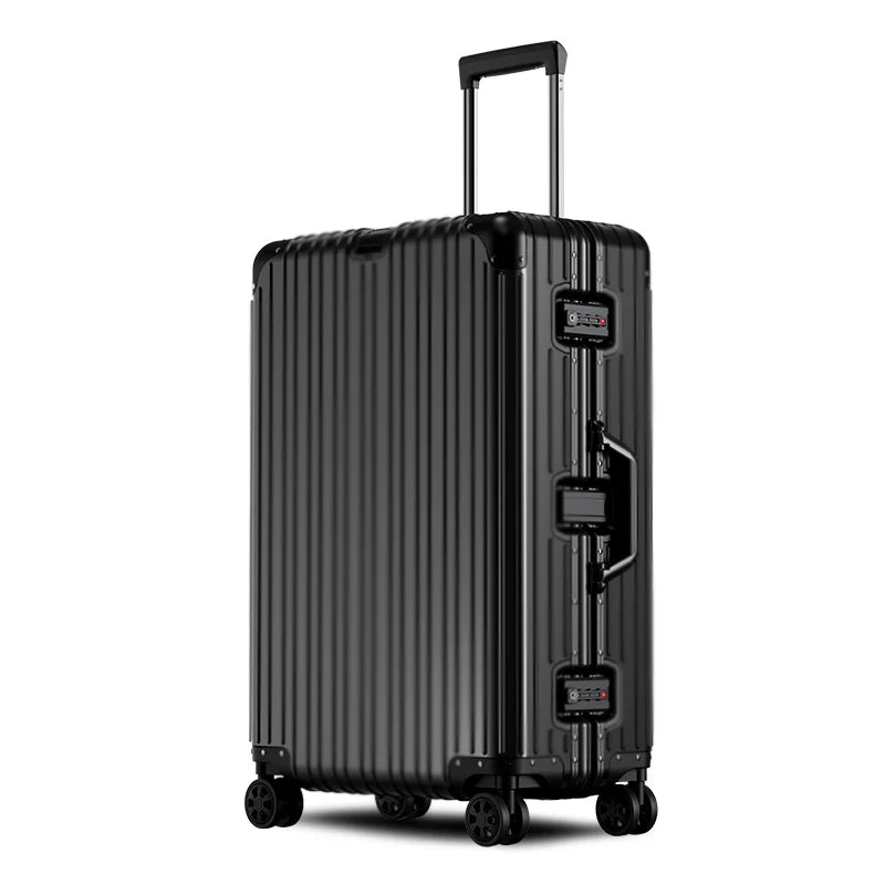 Aluminium Spinner Suitcase – 100% Aluminium-Magnesium Alloy Luggage with Password Lock