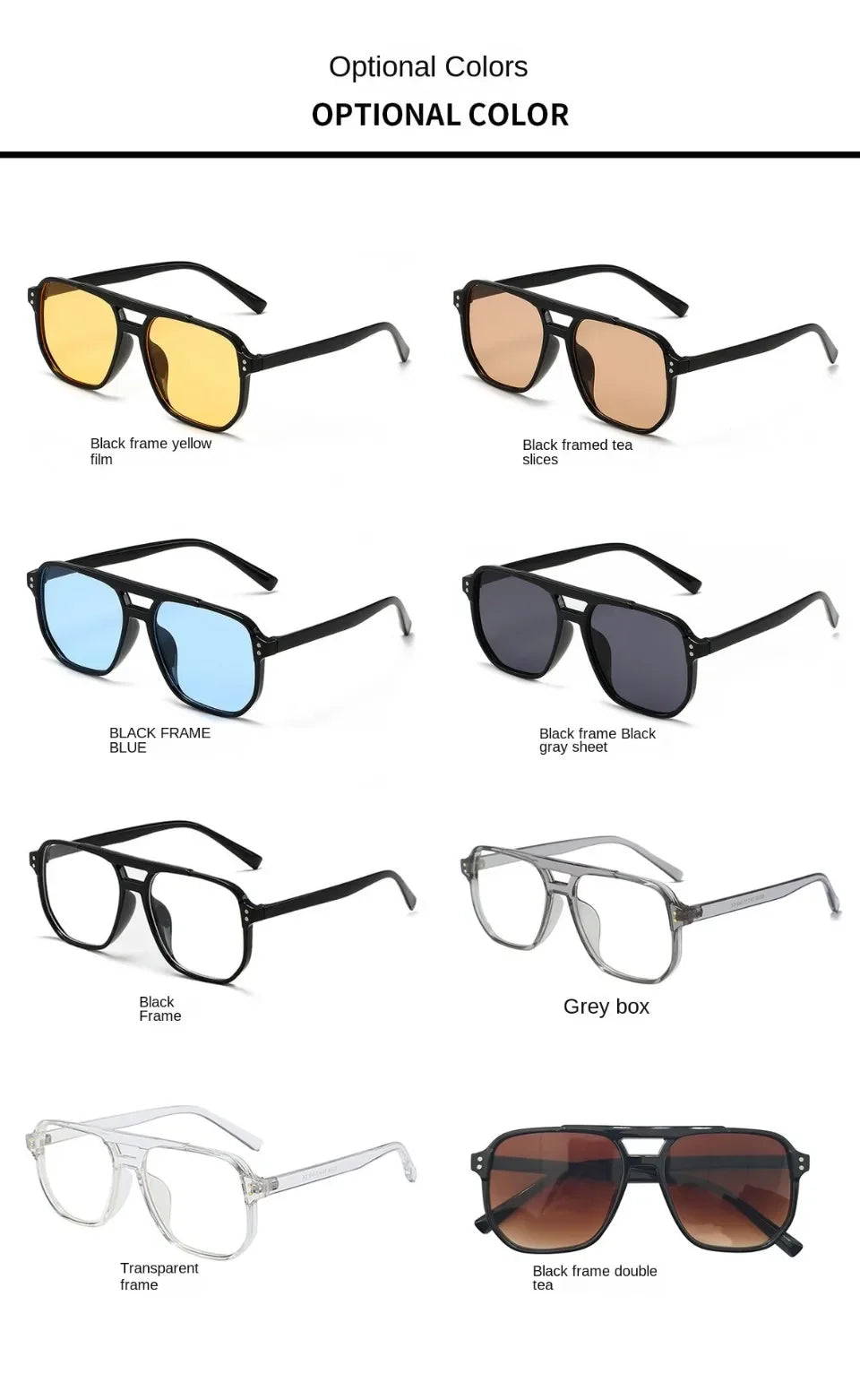 Vintage Square Sunglasses – Unisex UV400 Oversized Shades for Men & Women