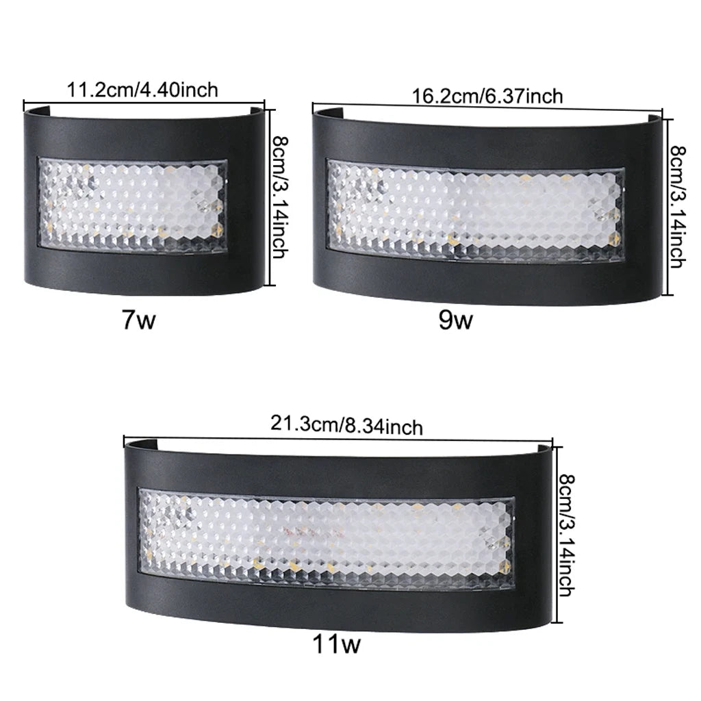 LED Aluminium Outdoor Wall Sconce in a-7w by an entryway