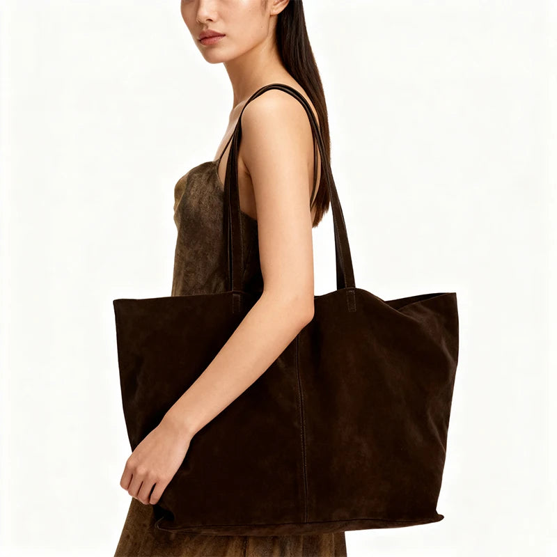 Women's Vintage Bowling Shoulder Bag – Large Capacity Square Tote Handbag