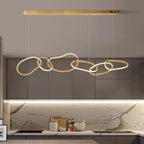 Modern LED Ceiling Pendant Chandelier in 5 head 120cm in an entryway