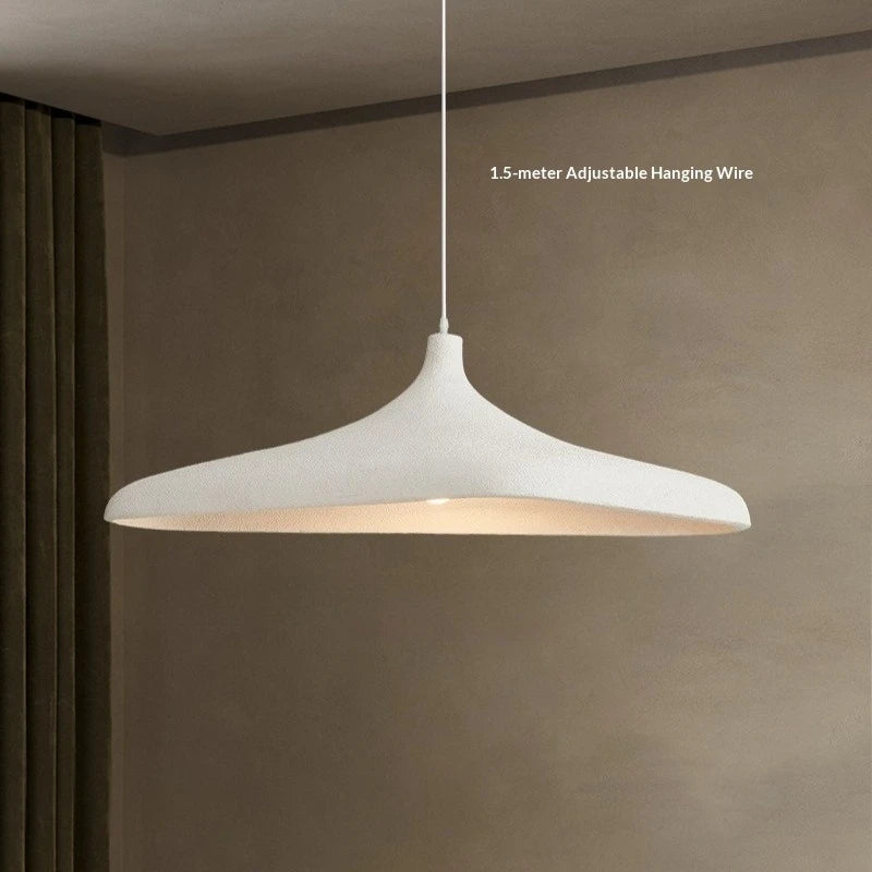 Japanese Wabi-Sabi LED Pendant Light in cold light 6500k in a living room