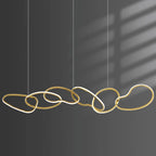 Modern LED Ceiling Pendant Chandelier in 4 head 100cm above a kitchen island