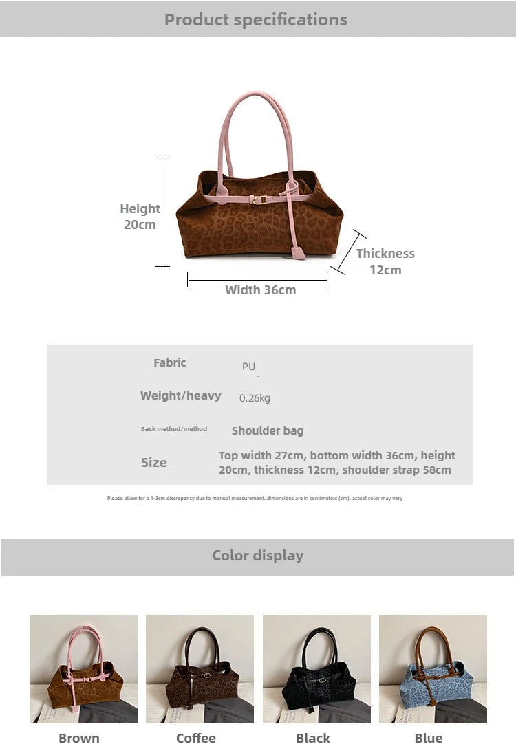 Women's Vintage PU Leather Shoulder Bag – Large Capacity Commuter Tote Handbag