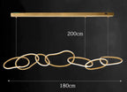 Modern LED Ceiling Pendant Chandelier in 3 head 80cm in an entryway