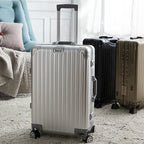 Aluminium Spinner Suitcase – 100% Aluminium-Magnesium Alloy Luggage with Password Lock