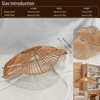 Handwoven Bohemian Ruffled Lampshade in 1pc in a living room