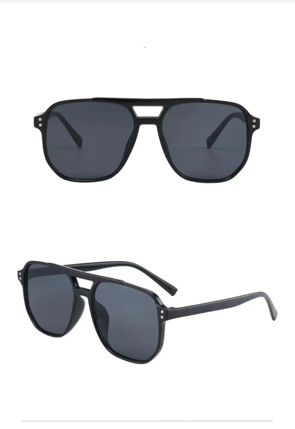 Vintage Square Sunglasses – Unisex UV400 Oversized Shades for Men & Women