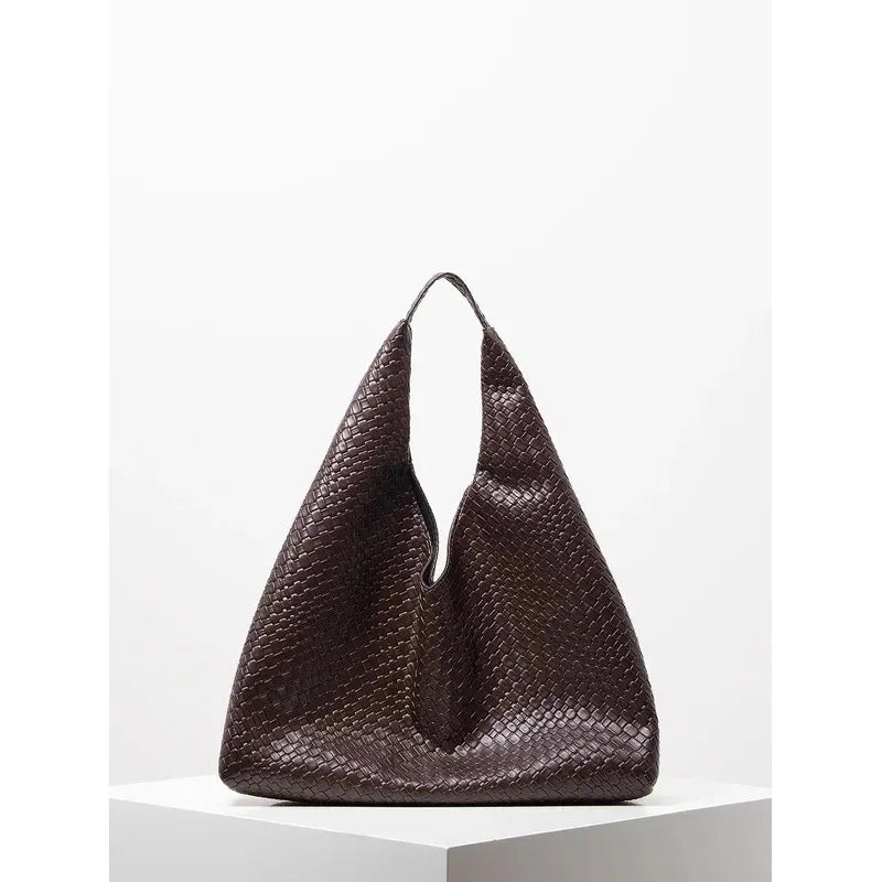 Women's Retro Hobo Tote Bag – Large Capacity PU Leather Shoulder Bag for Work & Travel