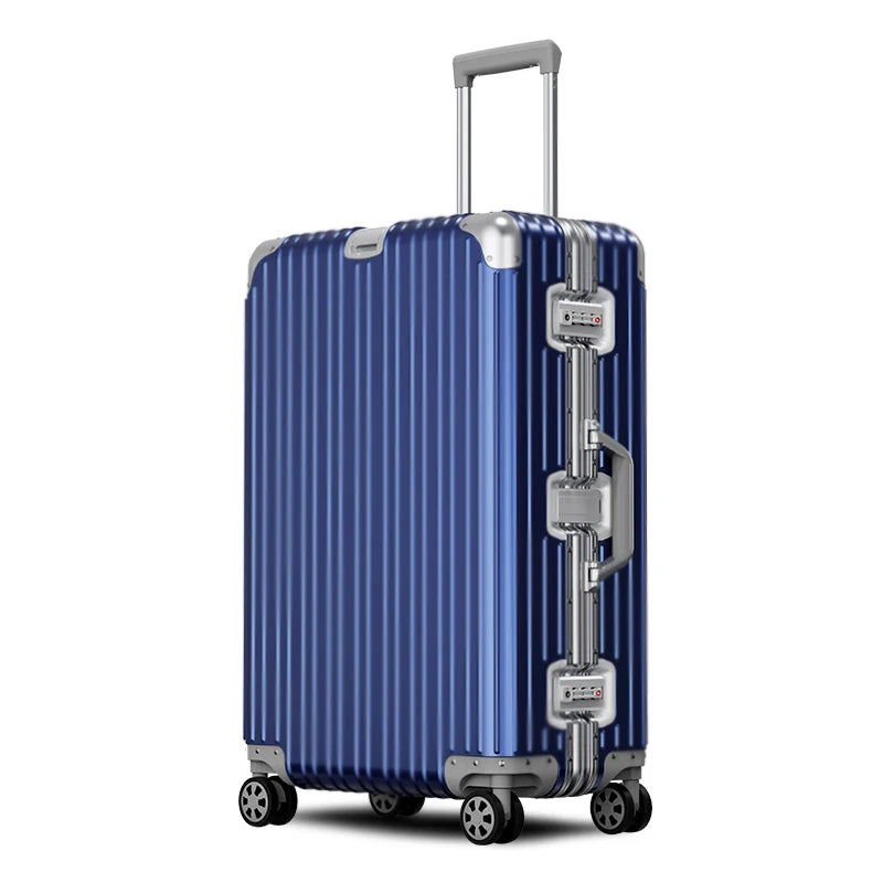 Aluminium Spinner Suitcase – 100% Aluminium-Magnesium Alloy Luggage with Password Lock