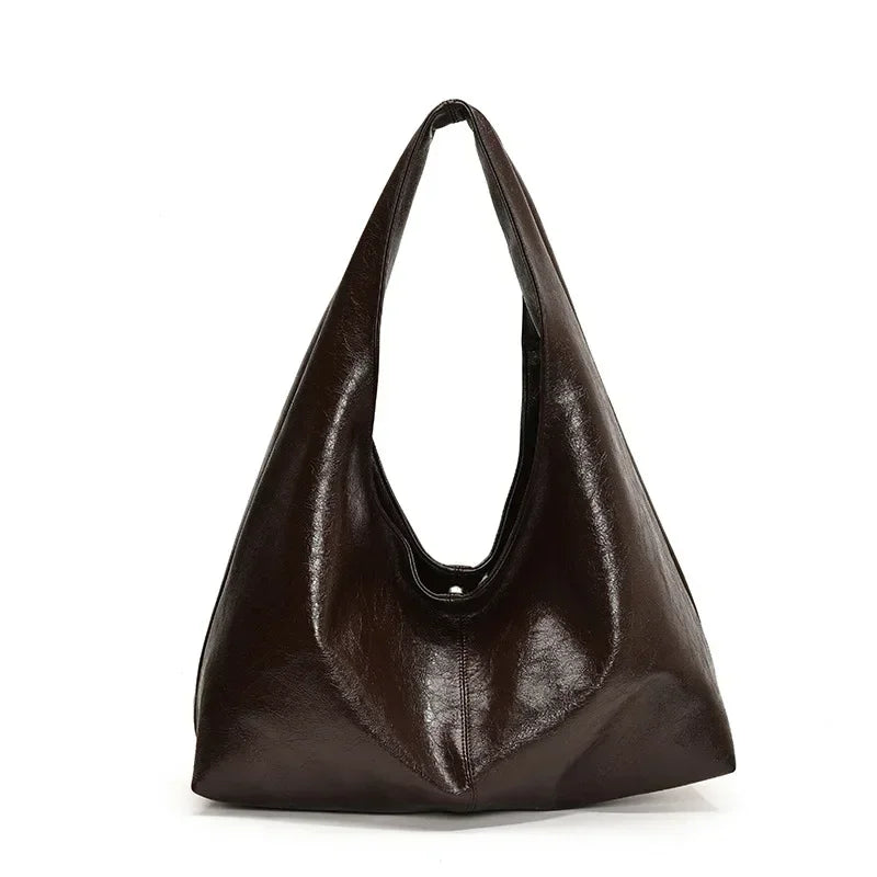 Large Hobo Shoulder Bag – Soft PU Leather Crossbody Tote for Women