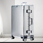 Aluminium Spinner Suitcase – 100% Aluminium-Magnesium Alloy Luggage with Password Lock