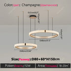 Modern Ring LED Chandelier – Round Pendant Light in typee 80cm 60cm 40cm in an entryway