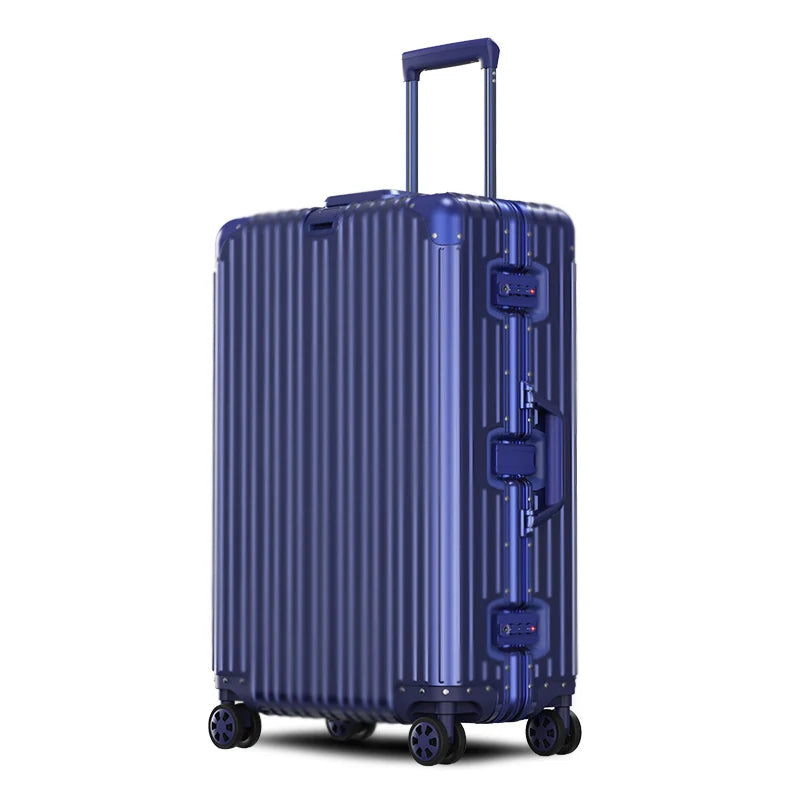 Aluminium Spinner Suitcase – 100% Aluminium-Magnesium Alloy Luggage with Password Lock