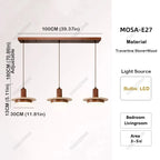Travertine Kitchen Island Pendant Light in natural light 4200k above a kitchen island
