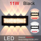 LED Aluminium Outdoor Wall Sconce in b-9w in a hallway