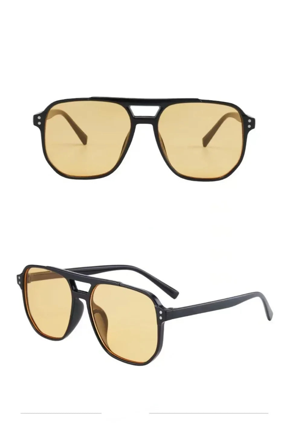 Vintage Square Sunglasses – Unisex UV400 Oversized Shades for Men & Women