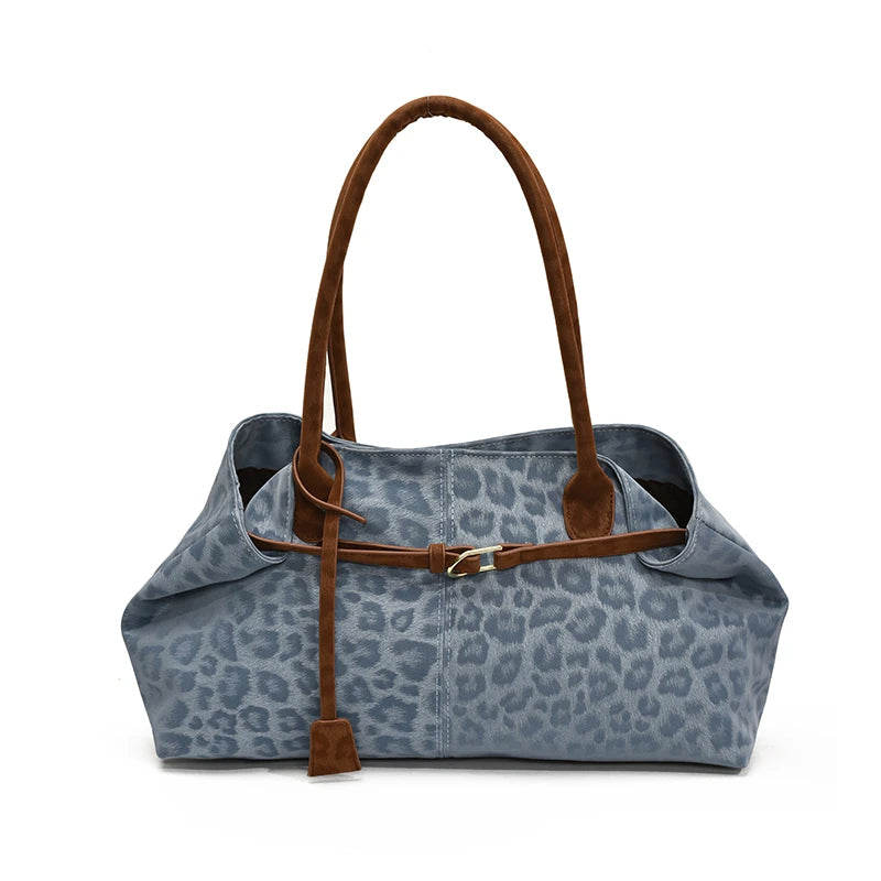 Women's Vintage PU Leather Shoulder Bag – Large Capacity Commuter Tote Handbag
