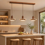 Travertine Kitchen Island Pendant Light in d159-20cm-walunt