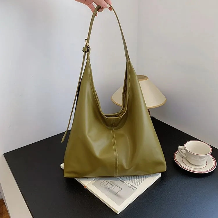Women's Retro PU Tote Bag – Structured Hard Shell Shoulder Handbag