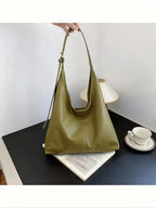 Women's Retro PU Tote Bag – Structured Hard Shell Shoulder Handbag