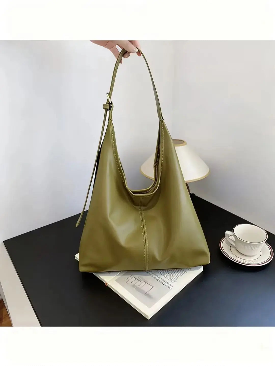 Women's Retro PU Tote Bag – Structured Hard Shell Shoulder Handbag