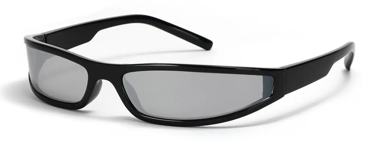 Y2K Narrow Rectangle Sunglasses – UV400 Punk Wrap Shades for Women