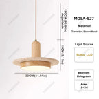 Travertine Kitchen Island Pendant Light in d159-30cm-walunt-3 in an entryway