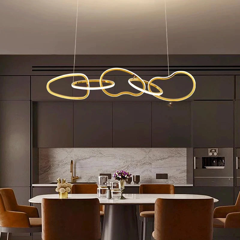 Modern LED Ceiling Pendant Chandelier in 7 head 180cm over a dining table