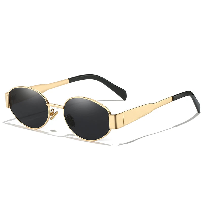 Oval Alloy Sunglasses – UV400 Trendy Eyewear for Women & Men