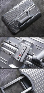 Aluminium Spinner Suitcase – 100% Aluminium-Magnesium Alloy Luggage with Password Lock