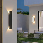 Outdoor Waterproof LED Strip Wall Lamp in white body beside a bed