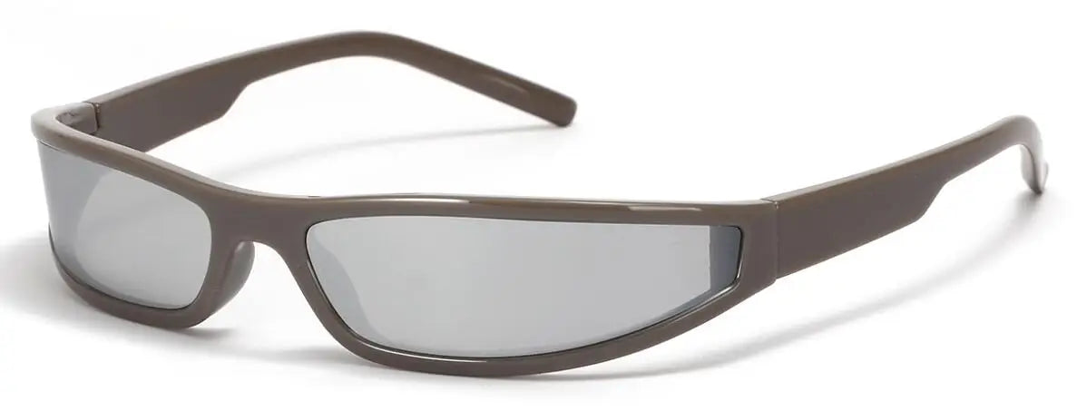 Y2K Narrow Rectangle Sunglasses – UV400 Punk Wrap Shades for Women