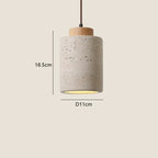 Travertine Stone LED Pendant Light in d051-p log color in a living room