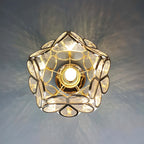 Artistic Glass Ceiling Light with Floral Design - FlowerHall in d20h25cm in a kitchen