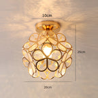 Artistic Glass Ceiling Light with Floral Design - FlowerHall in d20h25cm in a kitchen