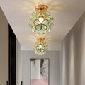 Artistic Glass Ceiling Light with Floral Design - FlowerHall