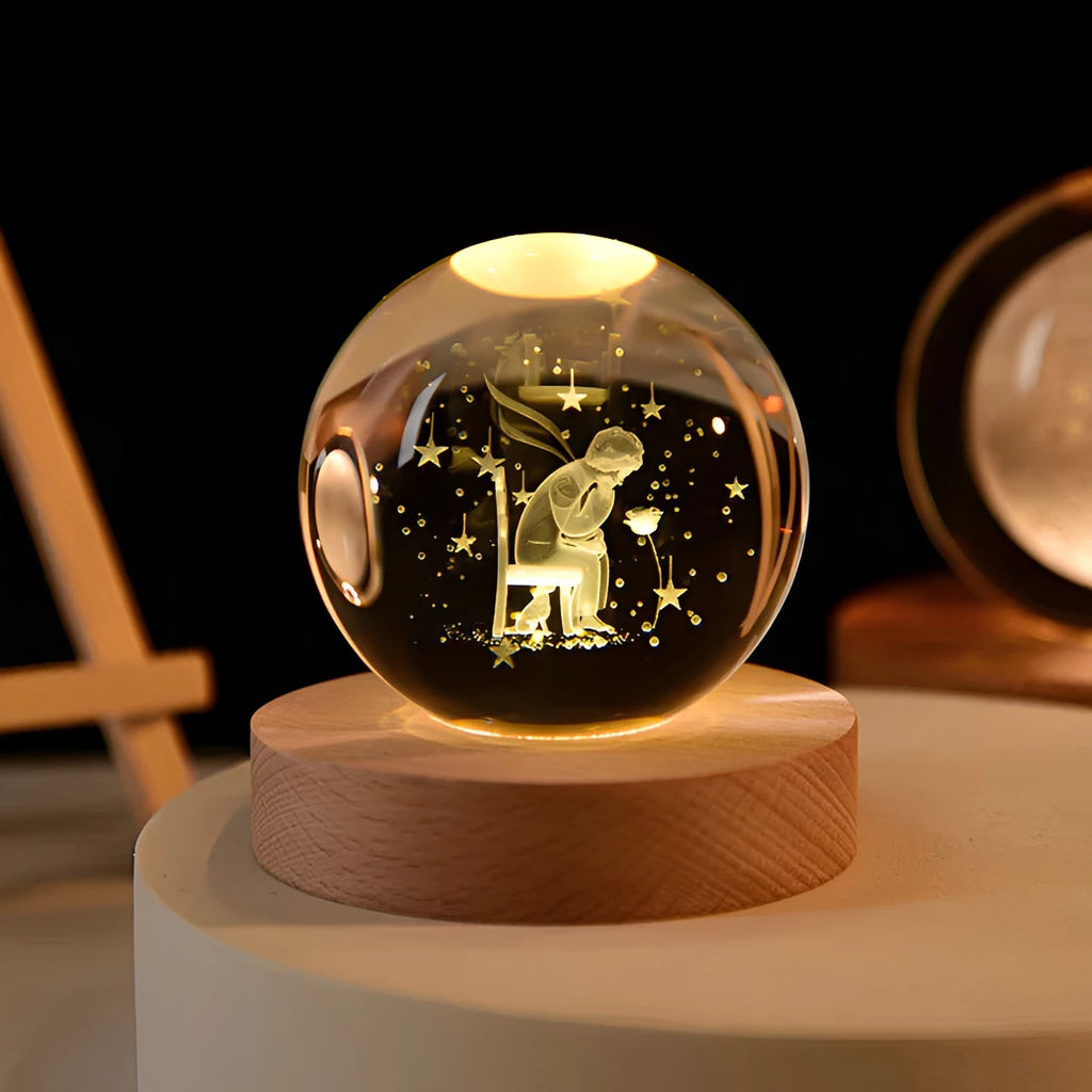 CelestialGlow Luminous Sphere in a stylish space