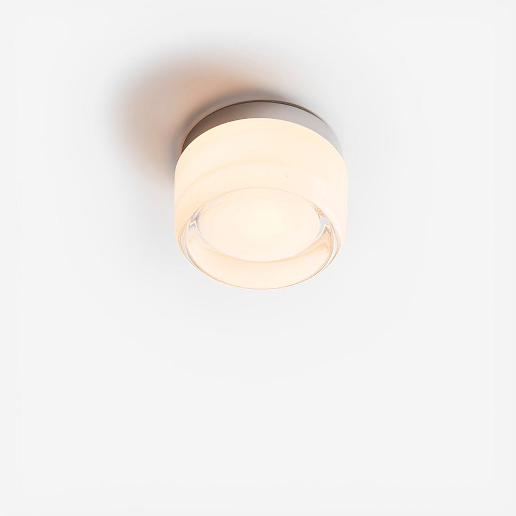 Compact Wall Light - DimpleGlow in white in a living room