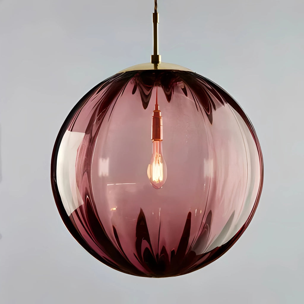 Contemporary LED Pendant Light - LumiWave in smoke grey in an entryway